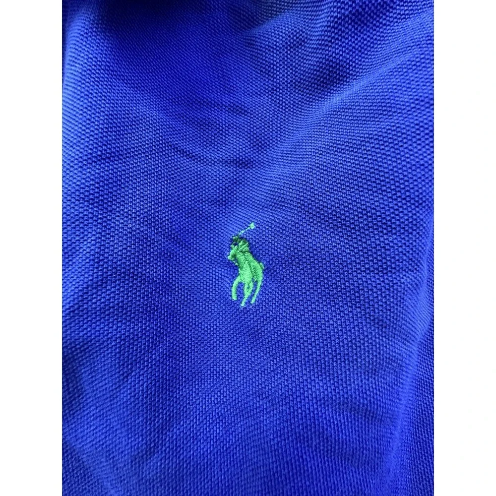 Polo Ralph Lauren Shirt Men XLarge Blue Polo Collared Pullover Cotton Logo Pique